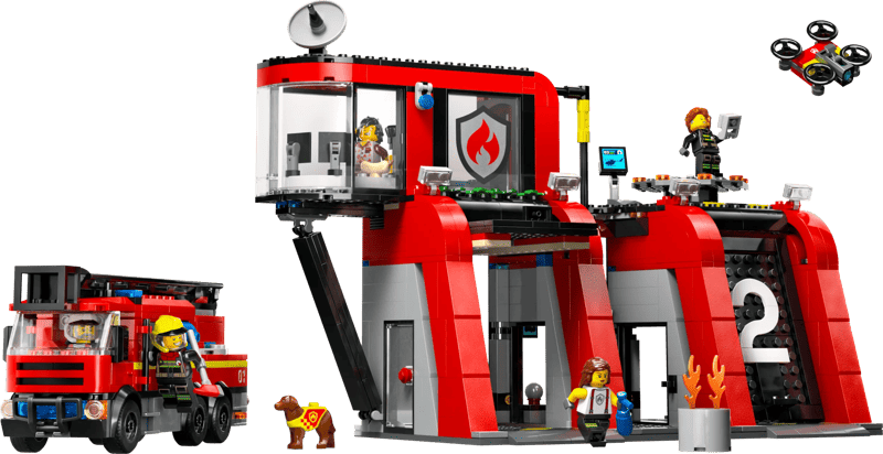 City Feuerwehrstation mit Drehleiterfahrzeug (60414)